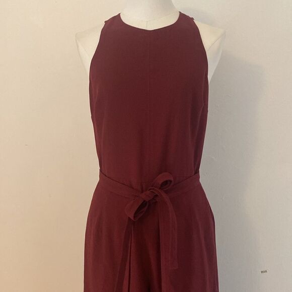 JOIE Mairead Maroon Wide-Leg Jumpsuit Size 2 - Picture 5 of 16